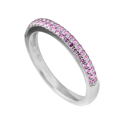 Half pink ring