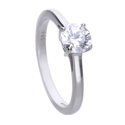 Solitaire ring with 4 grips