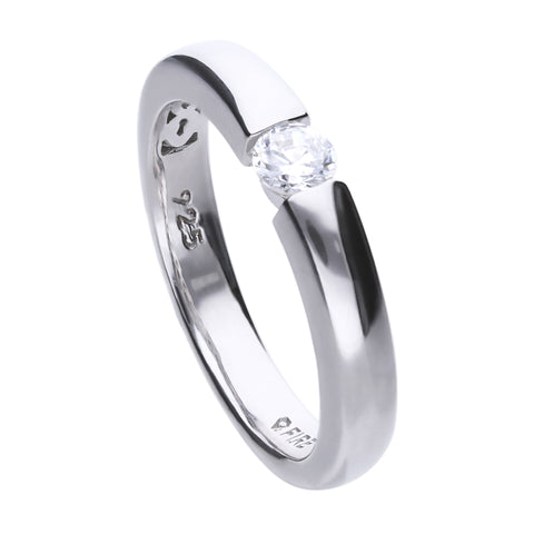 Solitaire ring, embedded setting .25qt