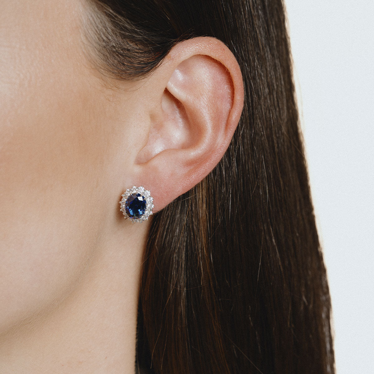 Sapphire sun earring