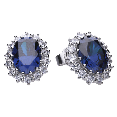 Sapphire sun earrings