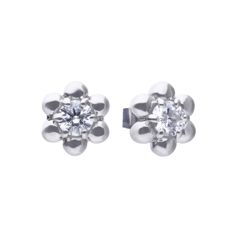 Flower shaped dfire earrings