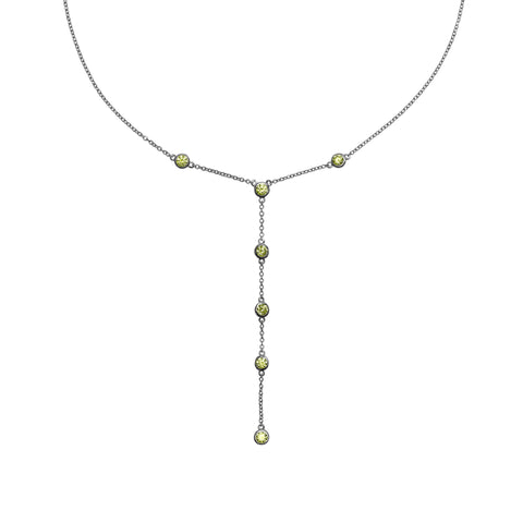 Cascading Beveled Zirconia Necklace