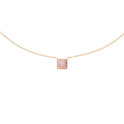 Pink square pendant