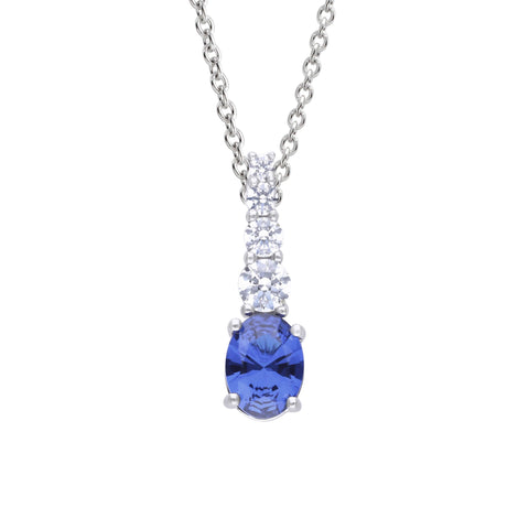 Necklace with stones sapphire