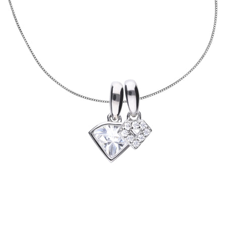 Necklace with diamond charms