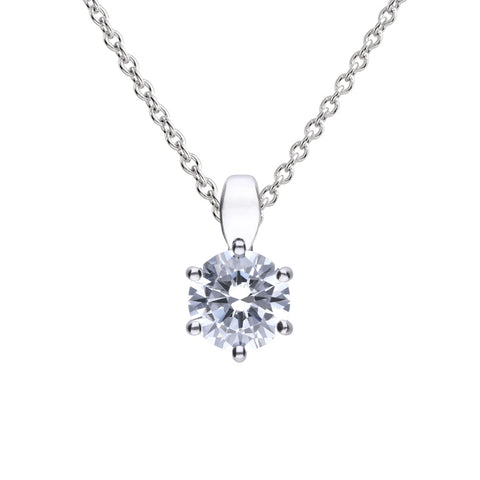 Solitaire necklace, prong setting 1.5 qt